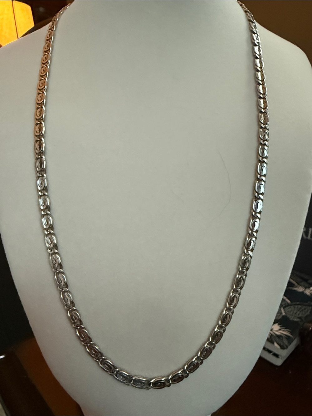 Sterling 925 Silver Snail Link Necklace-18”/3.8mm  Women's Jewelry-Italy